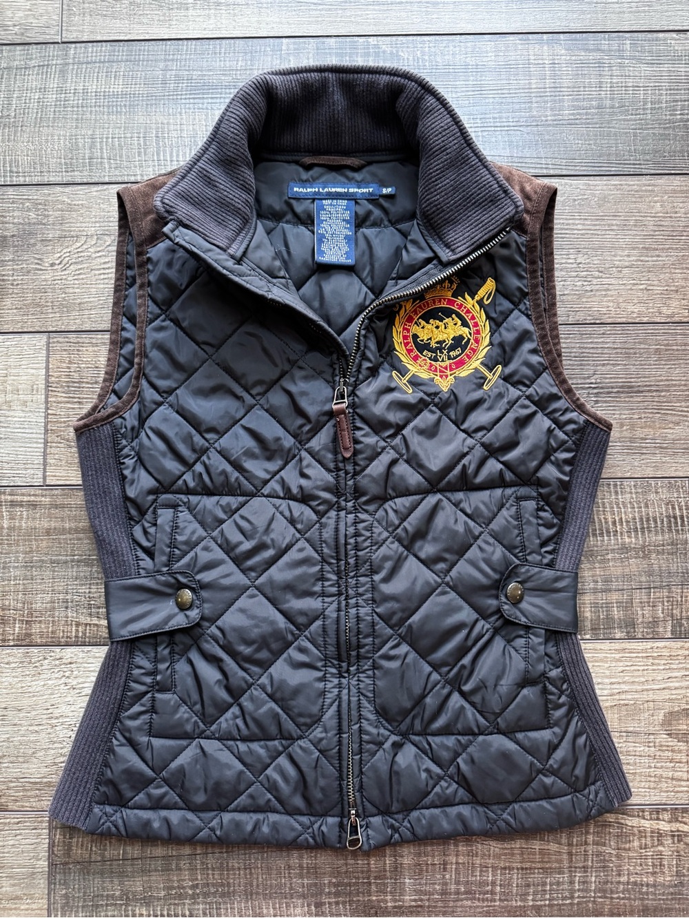 Ralph Lauren Sport Quilted Black Vest